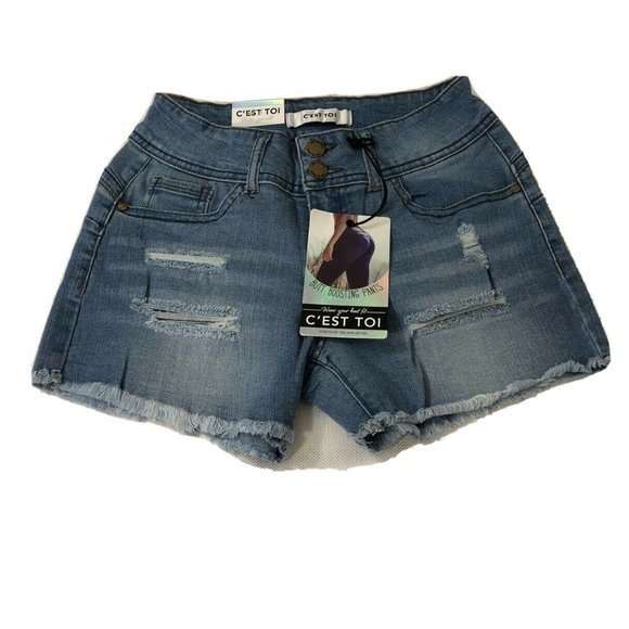 C’EST TOI Denim Shorts Size Small Juniors - Picture 1 of 8